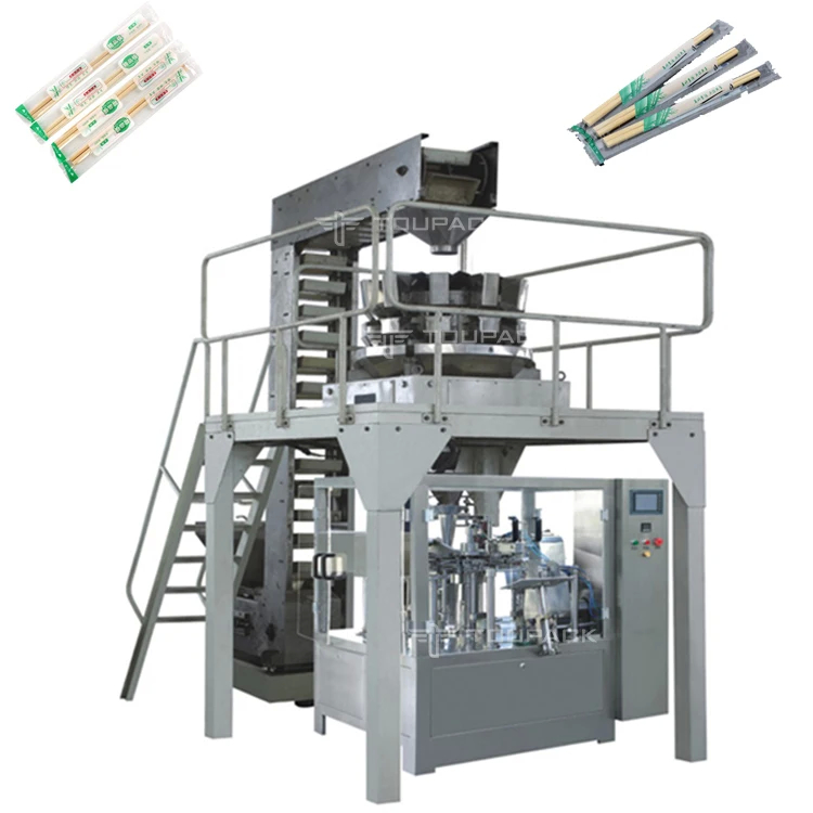 Một lần dùng đũa ăn Đánh nặng Máy đóng gói Sản phẩm dải dài với trọng lượng 16 đầu