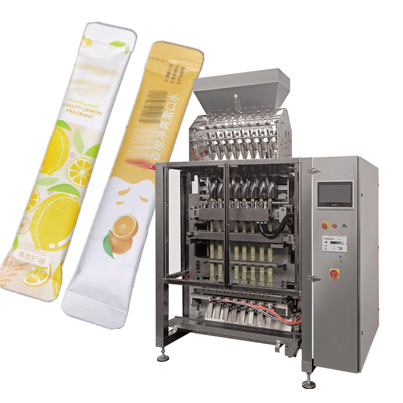 Multilane VFFS 4/6/8/10 Lanes Milk Mix 3 In 1 Instant Coffee Sugar Powder Filling Automatic Stick Packing Machine Máy đóng gói tự động