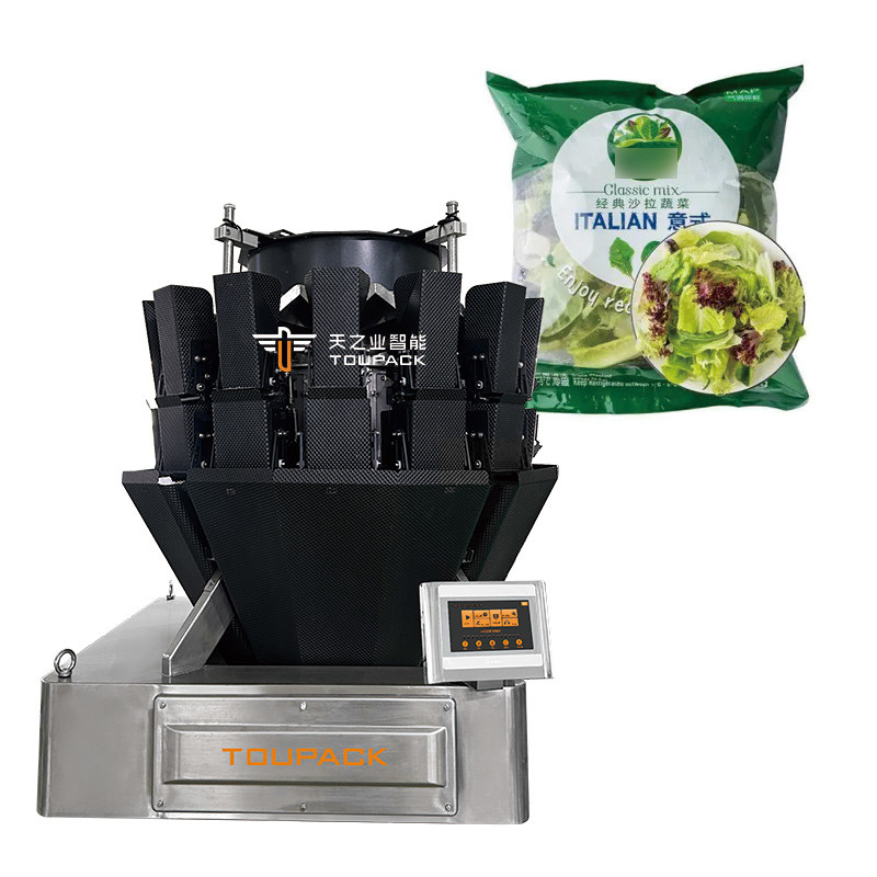 Máy đóng gói rau tươi salad Vffs Máy đóng gói nhiều trọng lượng Máy đóng gói thịt