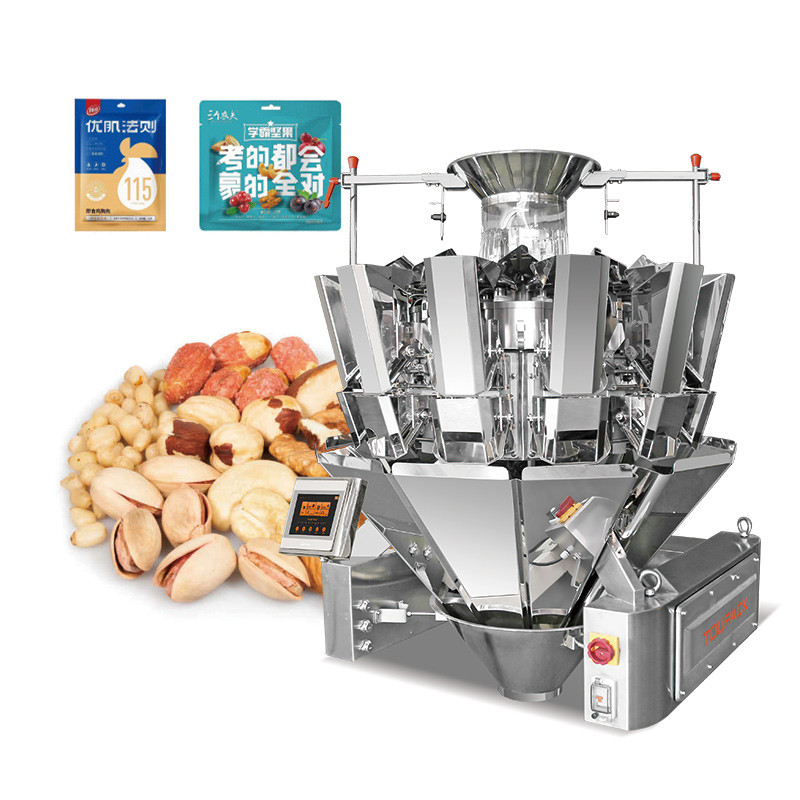 Máy đóng gói hạt bánh quy đa đầu Máy đóng gói thứ cấp Máy đóng gói thực phẩm thú cưng Máy đổ và đóng gói