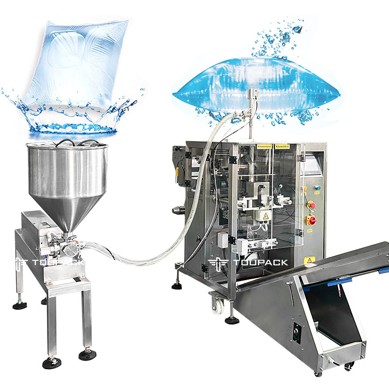 Các túi niêm phong bốn mặt tự động túi răng cưa nước trái cây sữa túi nhỏ nước trang điểm nước chất lỏng hệ thống cân và đóng gói