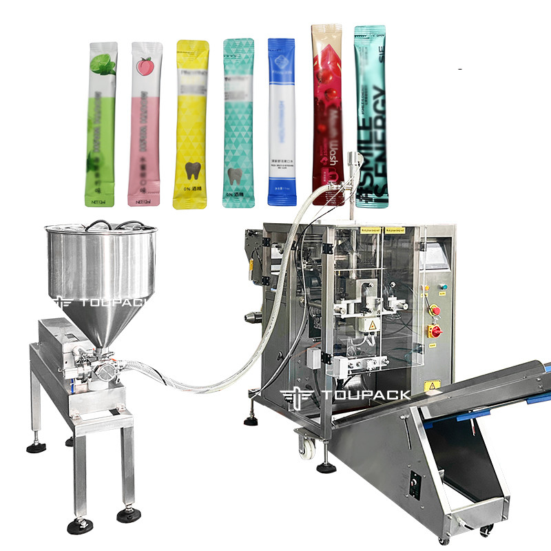 Máy rửa miệng túi nhỏ tự động Máy đóng gói Máy trang điểm Nước bôi trơn Rửa chất lỏng Hệ thống cân và đóng gói