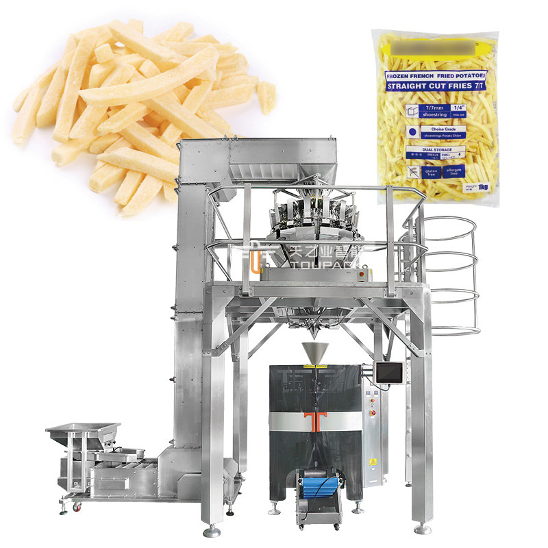 Muti-Function Tốc độ cao Thịt đông lạnh VFFs Nhét gói túi máy rau đông lạnh Multihead Weigher