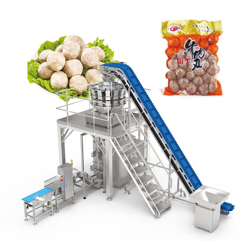Máy cân nhiều đầu Máy đóng gói salad đóng băng rau quả tươi