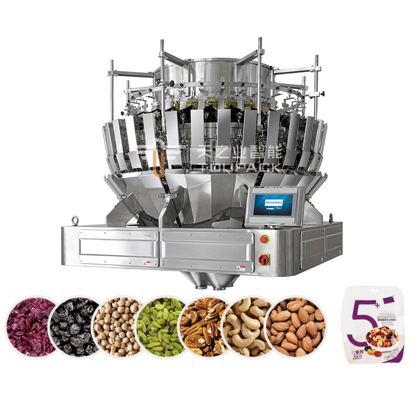 32 đầu máy cân nhiều đầu trái cây và rau khô nước Chips Crisp Mix Dried Fruits Packaging Machine