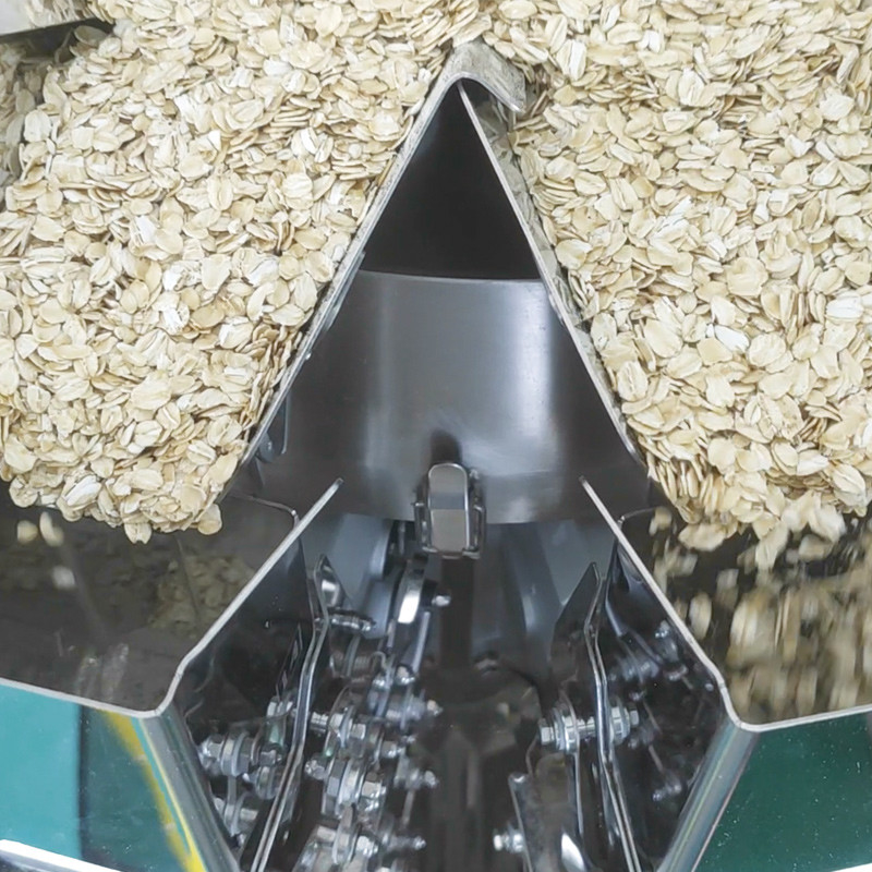 10/14 Hoppers Multihead Weigher Máy đóng gói hạt túi nhựa Máy đóng gói trọng lượng đa đầu dọc