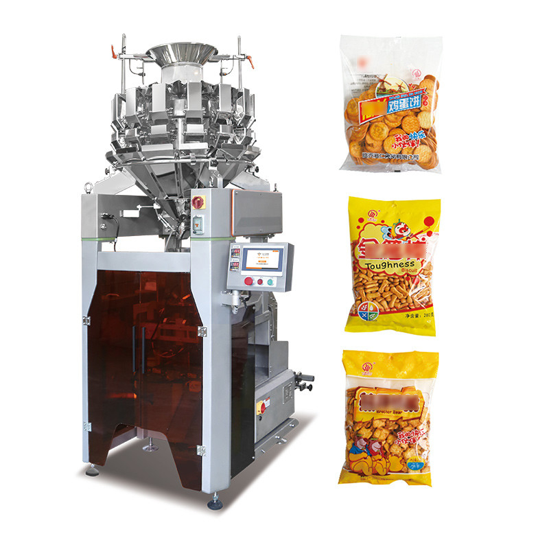 Tự động đa đầu cân đồ ăn nhẹ Vffs Nitrogen Packing Machine với máy dò kim loại
