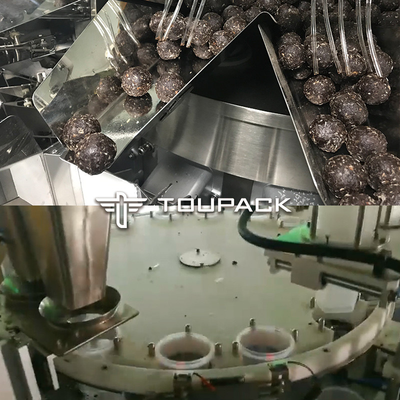 Máy điền hạt chai sô cô la hỗn hợp bằng nhựa tự động Máy điền kẹo cứng bóng sô cô la