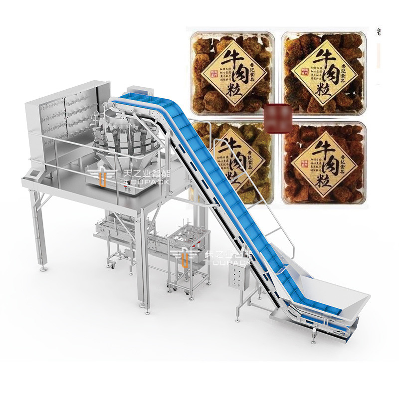 Chính xác và hiệu quả hệ thống cân tự động và bao bì hộp cho thịt nướng Ribeye