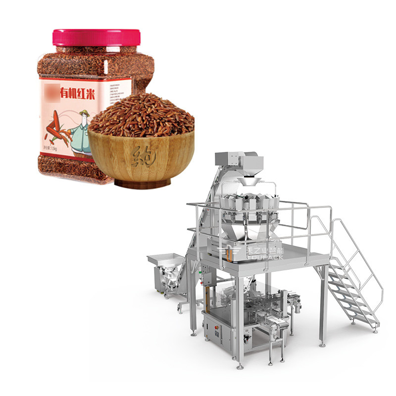 Máy cân và đóng gói cỏ mỡ và 500g đậu phộng