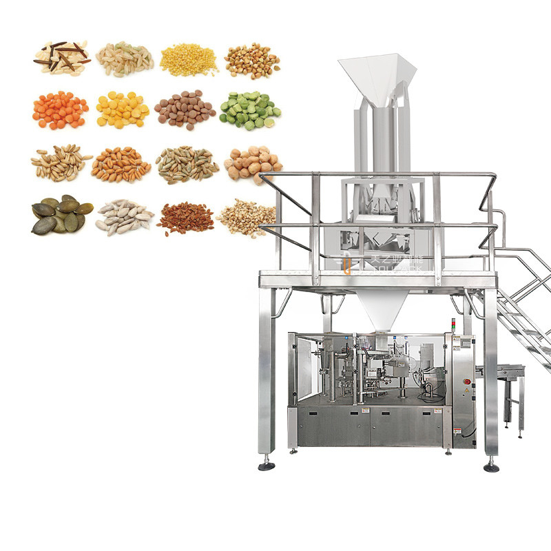 Máy cân và đóng gói cỏ mỡ và 500g đậu phộng