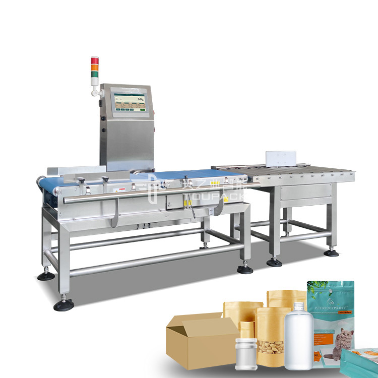 Kiểm tra trực tuyến chính xác cao Đánh giá tự động dây chuyền vận chuyển số Kiểm tra trọng lượng cho thực phẩm