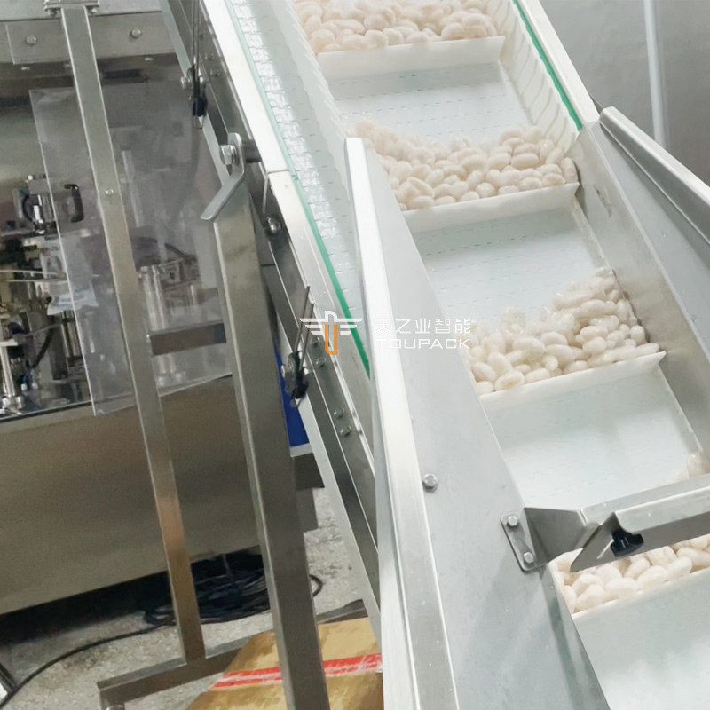 Máy đóng gói túi hình dạng bất thường đa chức năng Popcorn Chicken tự động túi đứng Frozen Pork Doypack