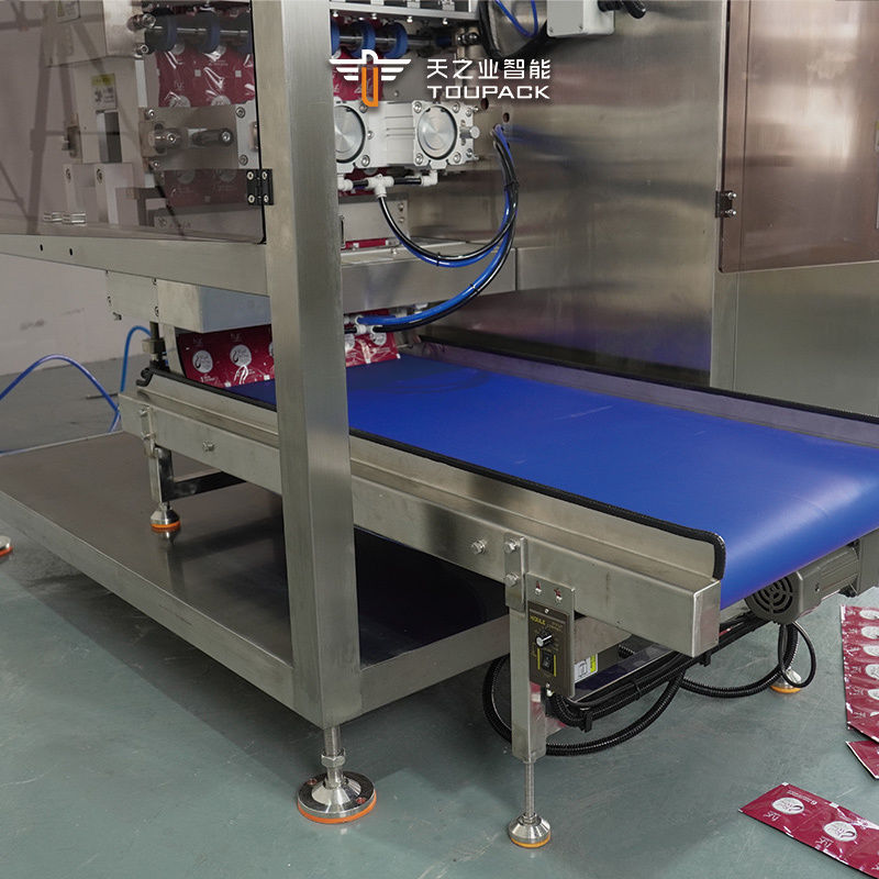 Máy bọc pha 4 mặt nhiều làn bọc chất lỏng Máy đóng gói cà phê dầu gội Máy đóng gói bọc gia vị Máy đóng gói chất khô Gel Máy đóng gói chất lỏng