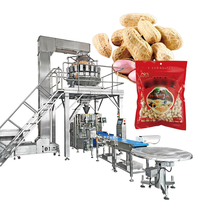 Máy đóng gói đậu phỉ tự động Popcorn bắp bắp bột nướng đậu phộng hạt dừa nhiều đầu Máy đóng gói cân