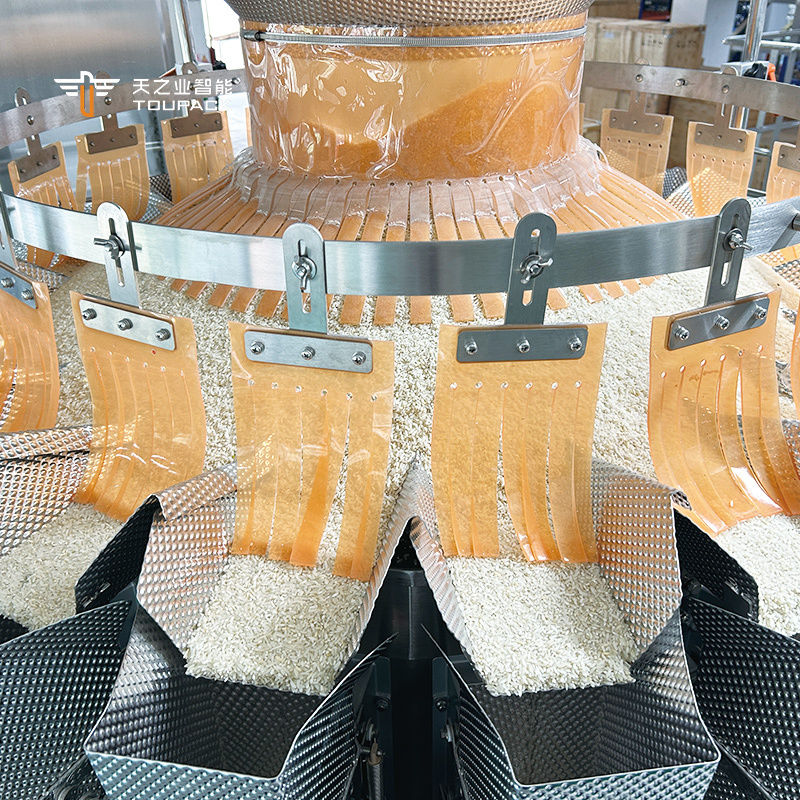 Máy đóng gói đậu phỉ tự động Popcorn bắp bắp bột nướng đậu phộng hạt dừa nhiều đầu Máy đóng gói cân