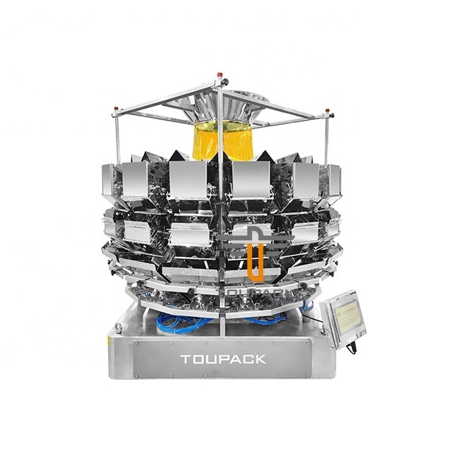 Máy đóng gói salad túi tự động tốc độ cao cho 14 đầu Máy đóng gói trái cây khô nhiều đầu