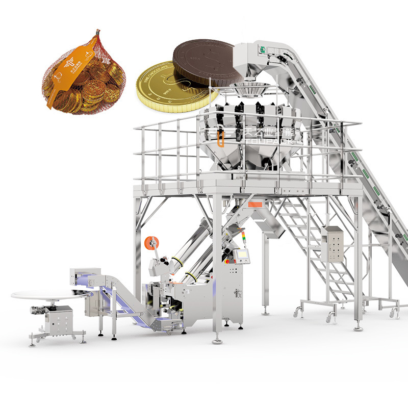 Tốc độ cao dọc máy túi lưới tự động cà rốt rau lưới túi Baler Pear máy đóng gói lưới tự động