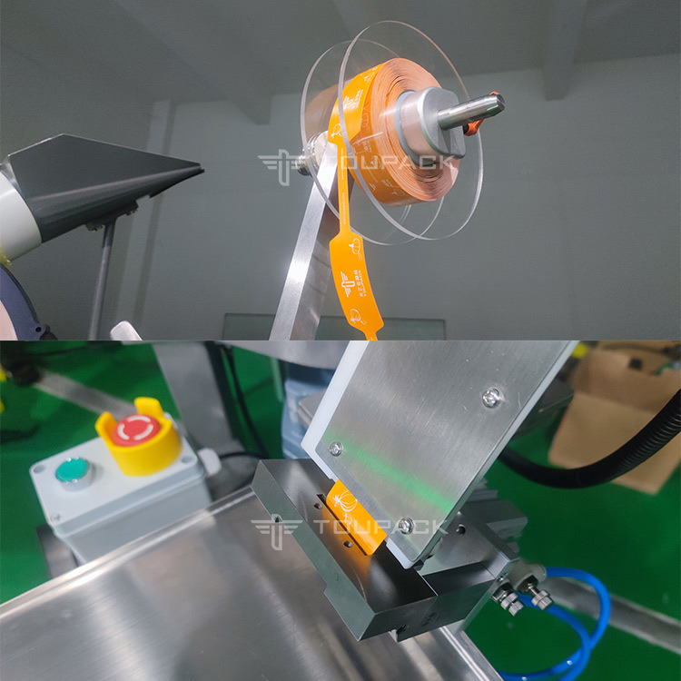 Máy đóng gói túi lưới tỏi với Staples Semi Auto Ginger Mesh Bag Clipping Packing Machine