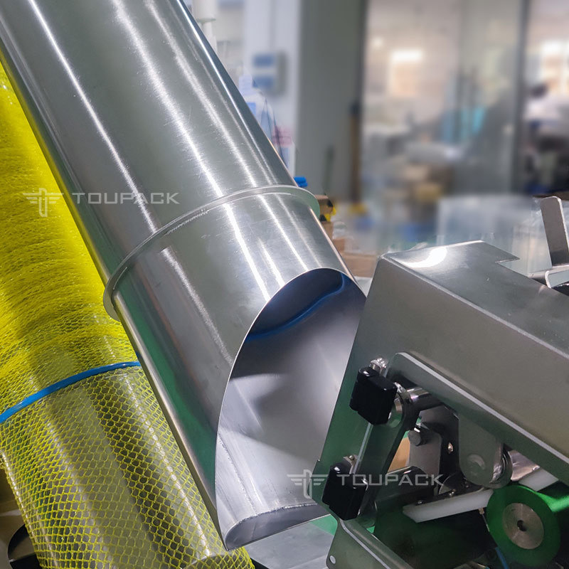 Máy đóng bao lưới bán tự động cho lạc, cam, trái cây và rau củ, khoai tây, tỏi, hành tây