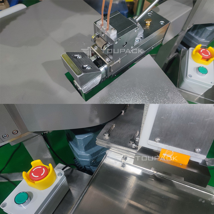 Máy đóng gói túi lưới rau quả cà rốt Hệ thống túi lưới bán tự động Máy đóng gói cân