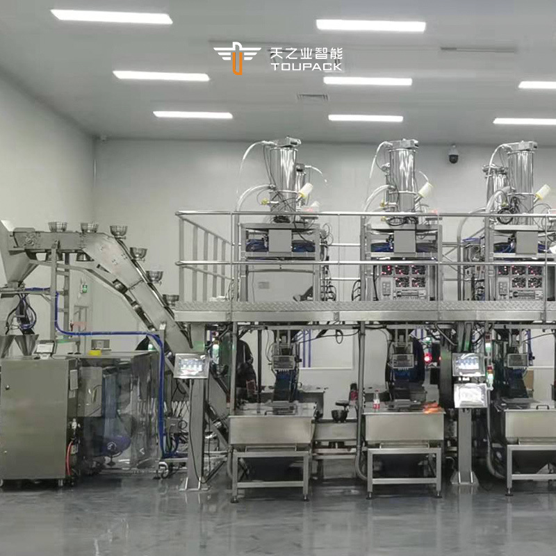 Máy đóng gói và niêm phong bao thức ăn chăn nuôi tự động VFFS 1kg 2kg 5kg, máy đóng gói thức ăn gia cầm