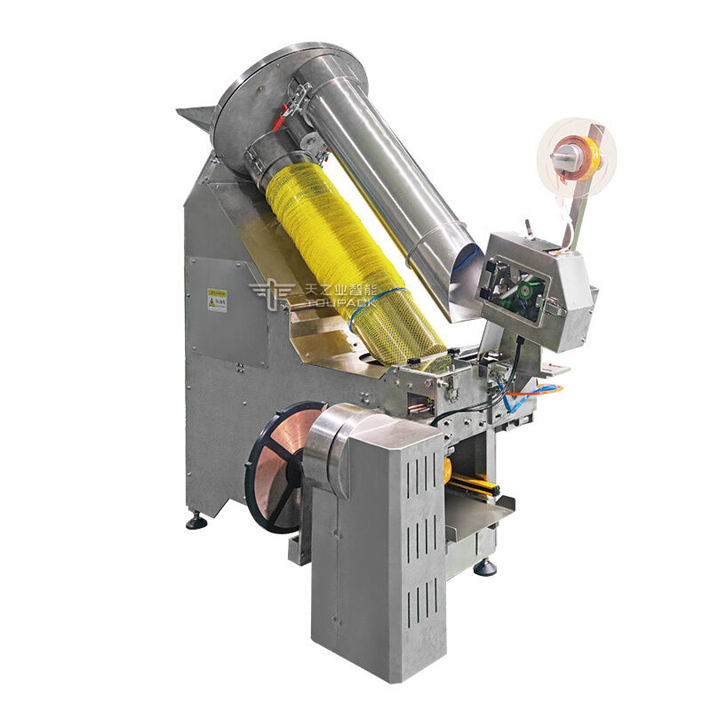 Hệ thống đóng gói túi lưới chìa khóa trao tay từ cân đến đóng bao cho nhà chế biến sản phẩm tươi sống