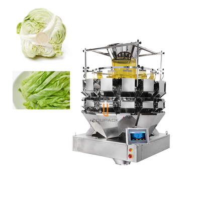 Máy đóng gói cân nặng salad trái cây 100-3000g với 14 đầu cân 60P / M