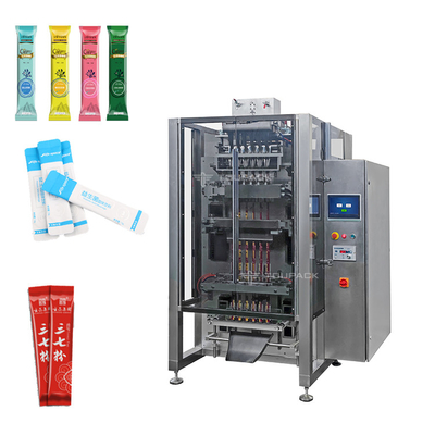 Máy đóng gói gói SS Bột cà phê Đường mật ong 2/6/8/16 Máy đóng gói con dấu nhiều làn