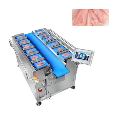 Máy cân nhiều đầu trái cây PLC với màn hình cảm ứng phạm vi trọng lượng 2-2500g
