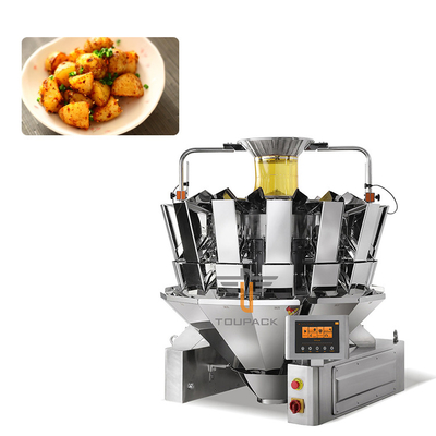 Bánh khoai tây cay cân máy đóng gói đầy đủ tự động 14 đầu Hopper đa đầu cân