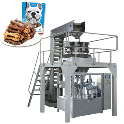 Đứng lên Pouch Doypack Packing Machine Long Biscuits Ice Pops Lượng cân và đóng gói