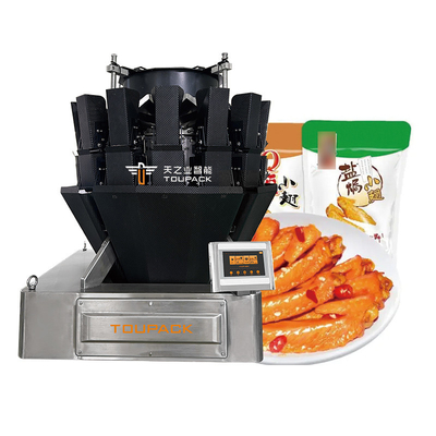 Tốc độ cao ẩm thực đông lạnh kết hợp cân máy đóng gói thịt mô hình bảng vít PLC đa đầu cân