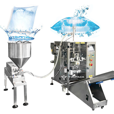 Các túi niêm phong bốn mặt tự động túi răng cưa nước trái cây sữa túi nhỏ nước trang điểm nước chất lỏng hệ thống cân và đóng gói