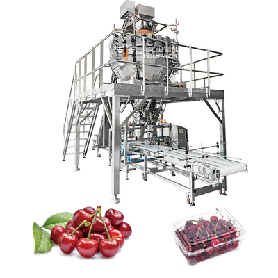 Máy đóng gói trái cây tự động Máy đóng gói khay táo Cherry Tomato Canning Packing Kumquat