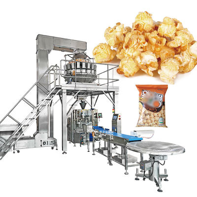 Máy đóng gói dọc tự động hoàn toàn cho snack khoai tây chiên, bỏng ngô, tôm, khí nitơ, thiết bị đóng gói bánh tôm
