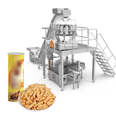 Hệ thống cân định lượng nhiều đầu tự động cho khoai tây chiên, máy đóng gói tôm, khoai tây chiên kiểu Pháp, máy đóng gói thực phẩm dạng hạt phồng