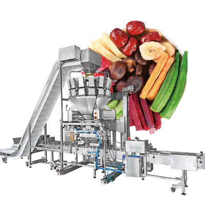 Máy đóng gói salad túi tự động tốc độ cao cho 14 đầu Máy đóng gói trái cây khô nhiều đầu