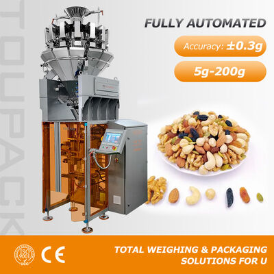 Chips tự động hạt kẹo hạt hạt granule máy đóng gói dọc với Multihead cân