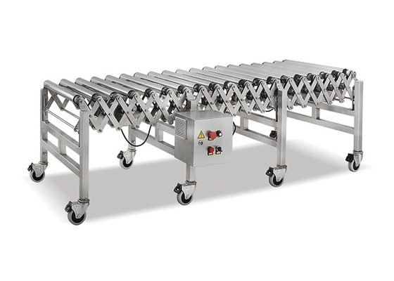 Băng tải con lăn có thể mở rộng linh hoạt bằng thép không gỉ