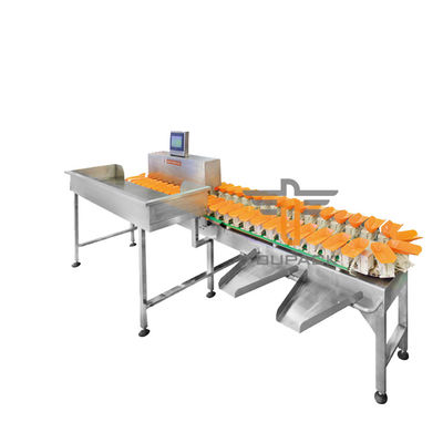 Máy phân loại trọng lượng đa băng tải 12 lớp không thấm nước cho cá