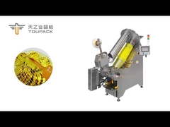 Máy đóng gói túi lưới sô cô la đồng xu vàng với nhãn dán