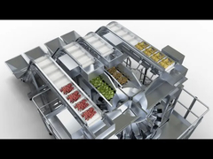 Máy đóng gói cân định lượng đa đầu cho sản phẩm hỗn hợp trái cây sấy khô 4 trong 1