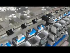 Máy cân và đóng gói thực phẩm tươi 8 đầu 3 lớp, túi gối vây cá mập