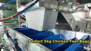 Dây chuyền cân và đóng gói chân gà tự động (Túi 5kg)